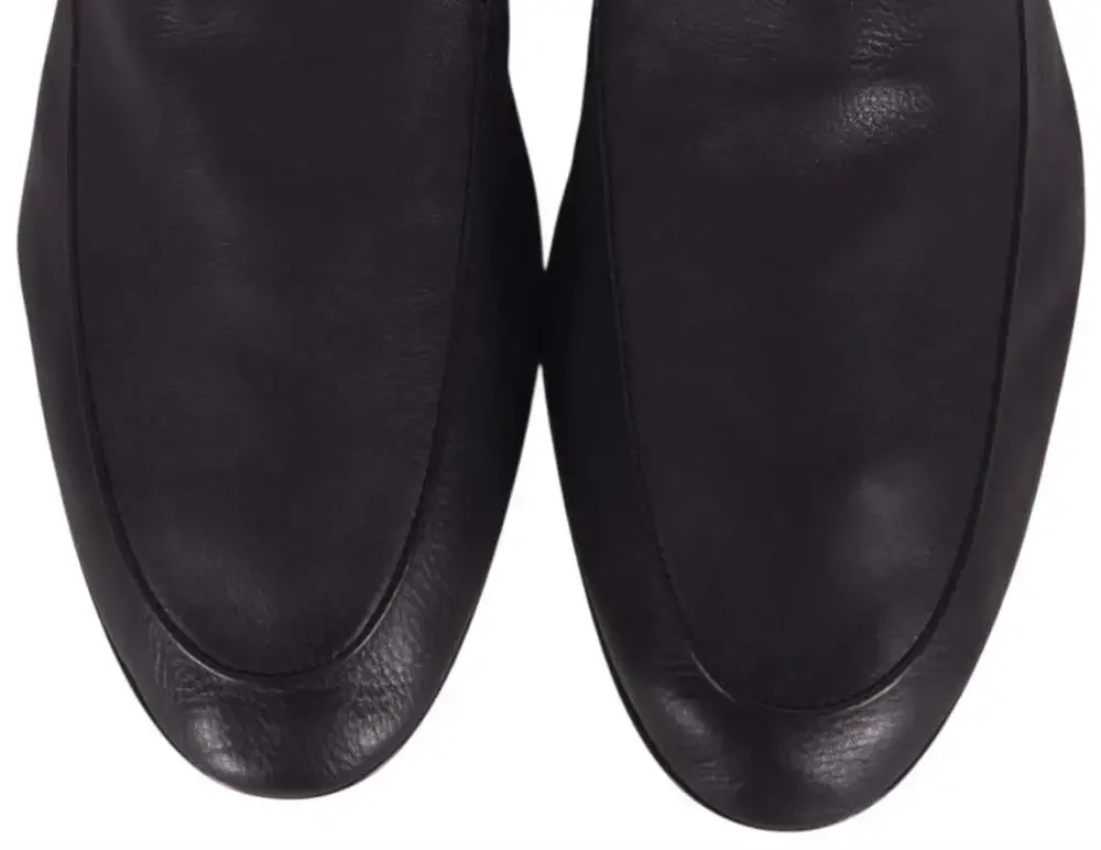 The Row Awar 25 Loafers US 11 EU 44 Mens Black Silky Grain Calfskin $1390
